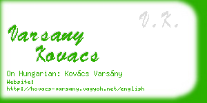 varsany kovacs business card