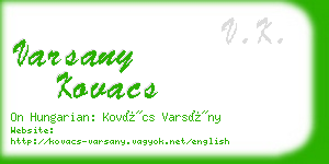 varsany kovacs business card
